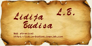 Lidija Budiša vizit kartica